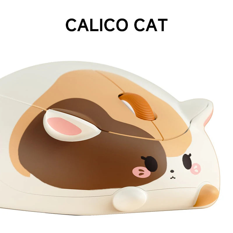 Cute Pet Kitten Design Cartoon Animal Mouse 2.4G Wireless Mute Ergonomic Optical Cat Mice Desktop Laptop Universal For Girl Gift