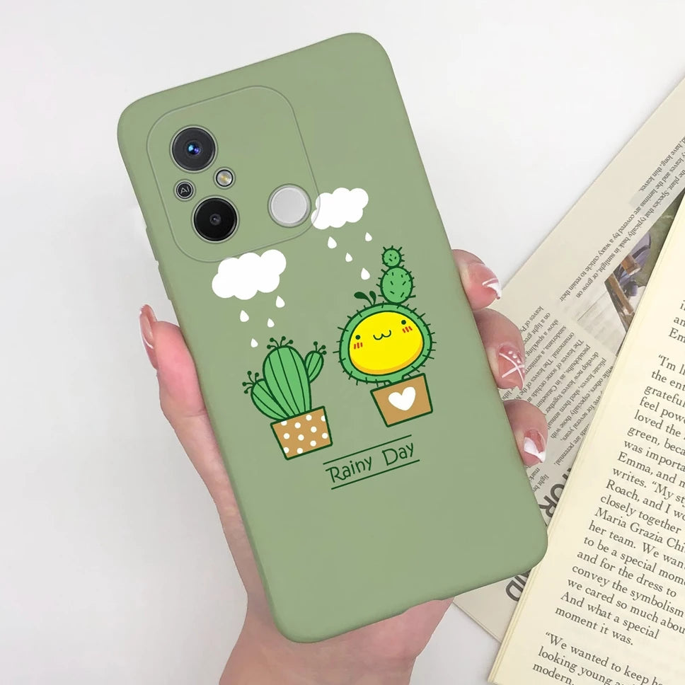 Phone Case For Redmi 12C 11A 4G Cartoon Dinosaur Soft Silicon TPU Matte Back Cover Coque For Redmi 12 C 11 A 4G Funda Capa Shell