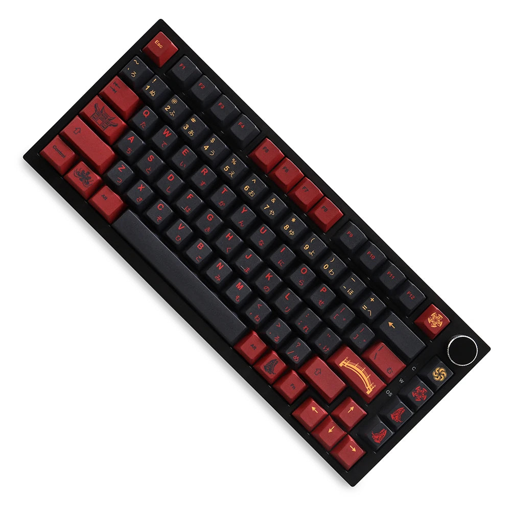 GMK Higanbana Cherry Profile Keycaps PBT 129 Keys Five Side Dye-Sub Keycaps for 61/64/87/104/108 Mx Switch Mechanical Keyboard