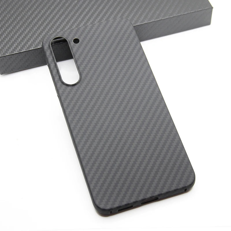 Case for Samsung Galaxy S23 S23+ Plus 600D Real Carbon Fiber Aramid Cell Mobile Phone Protective Cover Protection Shell