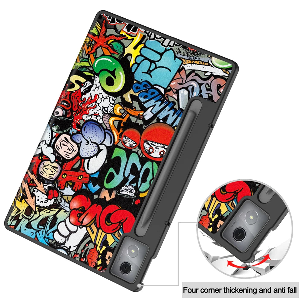For Lenovo Xiaoxin Pad Pro 12.7 2025 Case Tri-Folding PU Leather Stand Tablet Cover for Xiaoxin Pad Pro 12.7 Inch 2025 TB-375FC