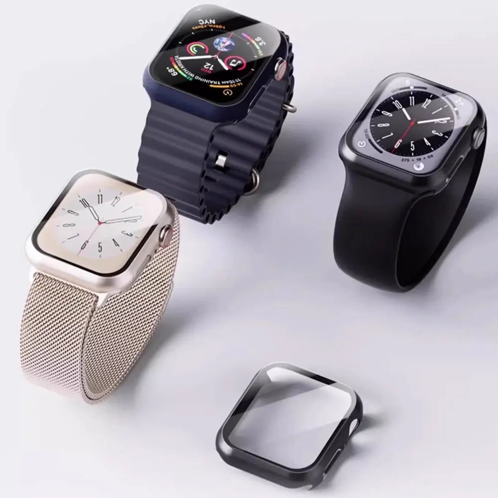 Tempered Glass+Cover For Apple Watch series 10 42mm 46mm Matte Hard PC bumper Screen Protector Case iWatch 10 42/46 Accessories