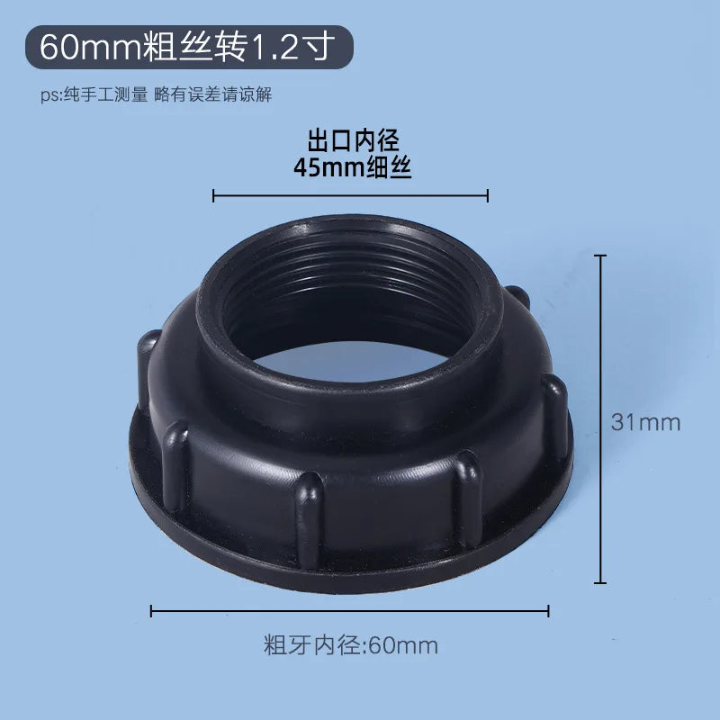 IBC Tank Adapter 60mm to 1/2'' 3/4'' 1'' 2'' Fine Thread Water Pipe Connector High Quality BSP Male Reducing Fittings 1Pcs