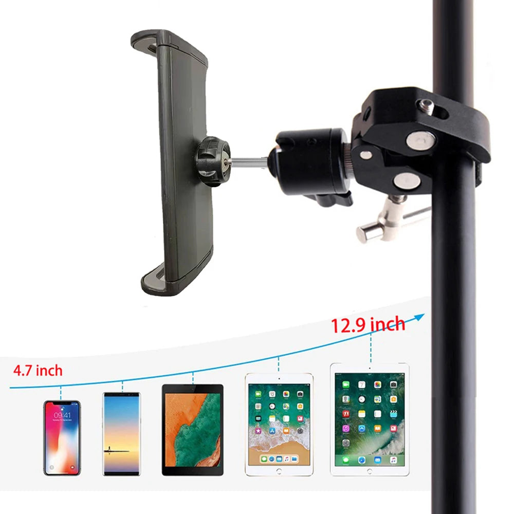 Tablet Stand For Microphone Holder Desktop Mobile Phone Mount For  Ipad For Iphone 4.5 to 12.9 inch