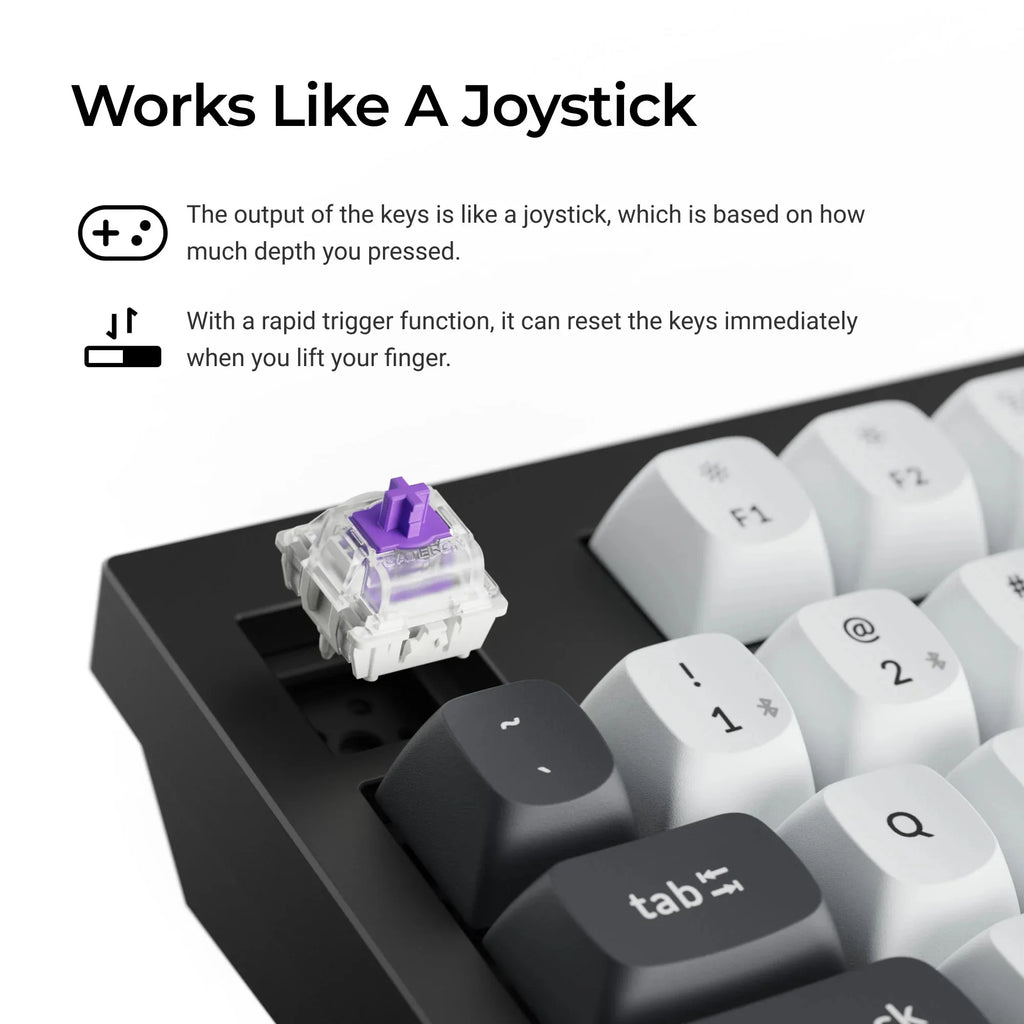 Keychron Q5 HE QMK Wireless Custom Mechanical Keyboard Magnetic Switches Adjustable Actuation Point Aluminum RGB Backlight