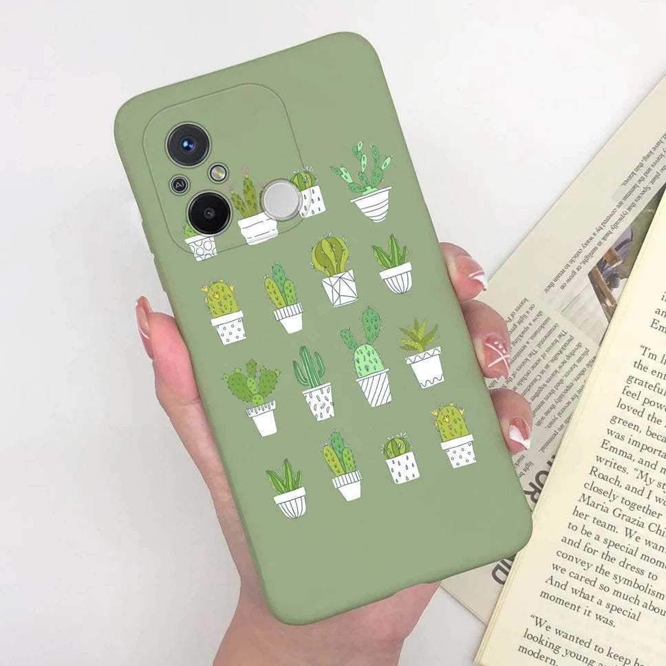 Phone Case For Redmi 12C 11A 4G Cartoon Dinosaur Soft Silicon TPU Matte Back Cover Coque For Redmi 12 C 11 A 4G Funda Capa Shell