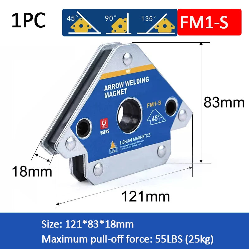 Magnetic Welding Holders 45° 90° 135° Multi-angle Solder Arrow Magnet Weld Positioner Locator Holding Auxiliary Locator Tools