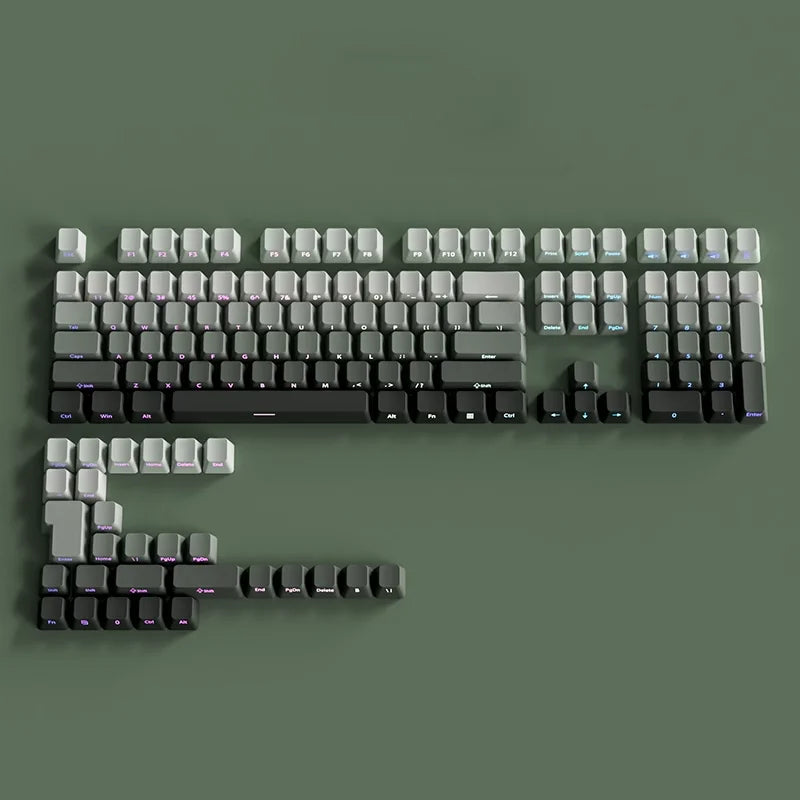 Gradient Keycaps 134 Keys OEM Profile PBT Double Shot Keycap For MX Switch Gaming Mechanical Keyboard Side Printed RGB Key Caps