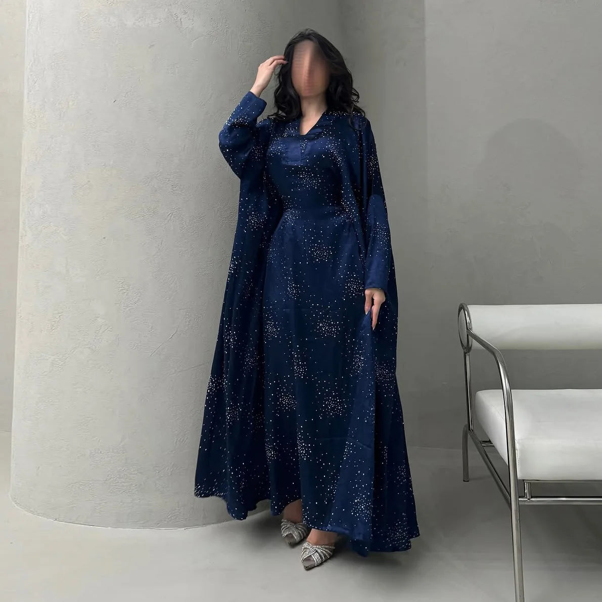 Eid Muslim Abaya Women Diamond Dress Party Night Ramadan Arab Dubai Dresses Kaftan Vestidos Largos Long Robe Jalabiya 2025