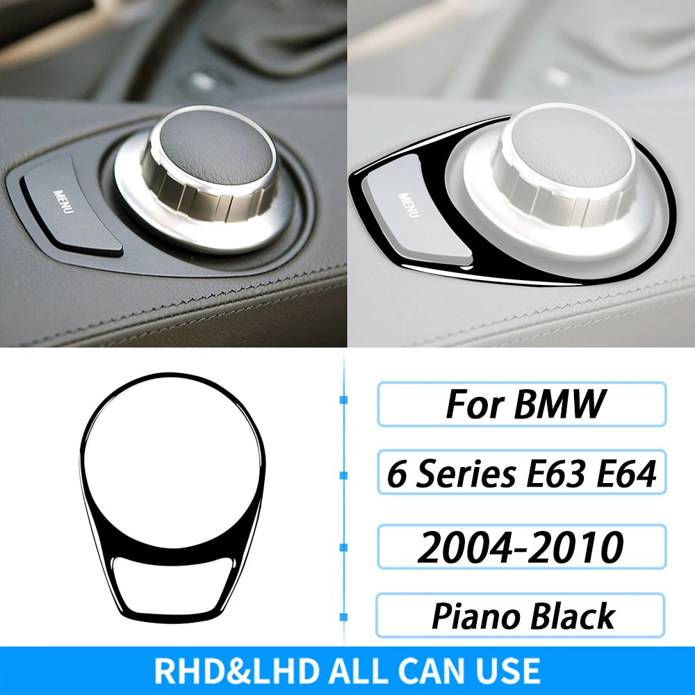 For BMW M6 6 Series E63 E64 2004-2010 Piano Black Gear Shift Air Outlet Window Lift Panel Set Car Interior Accessories Sticker