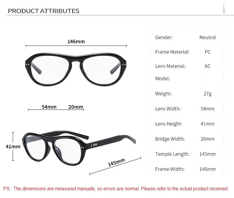 New Fashion Glasses Women Men Sunglasses Unisex Anti Blue Light Blocking Glasses Optical Computer Glasses Frame