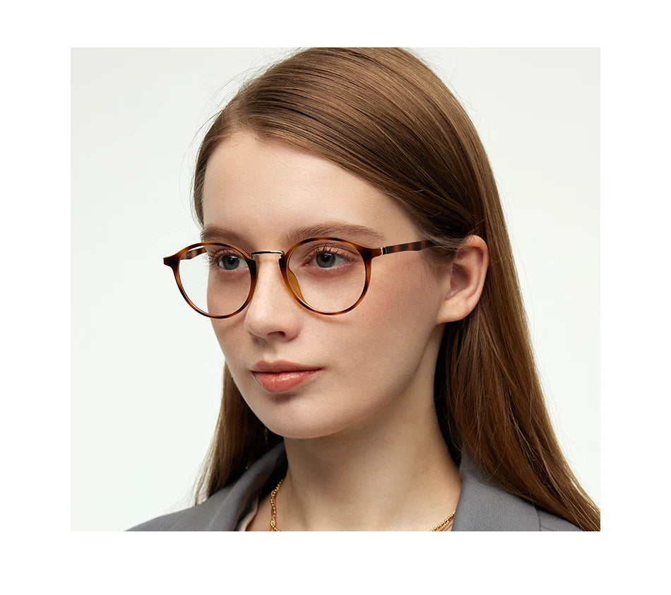 X3184  Ultem Vintage Round Eyeglasses Women Men Polarized Sunglasses Magnetic Clip On Glasses Optical Computer