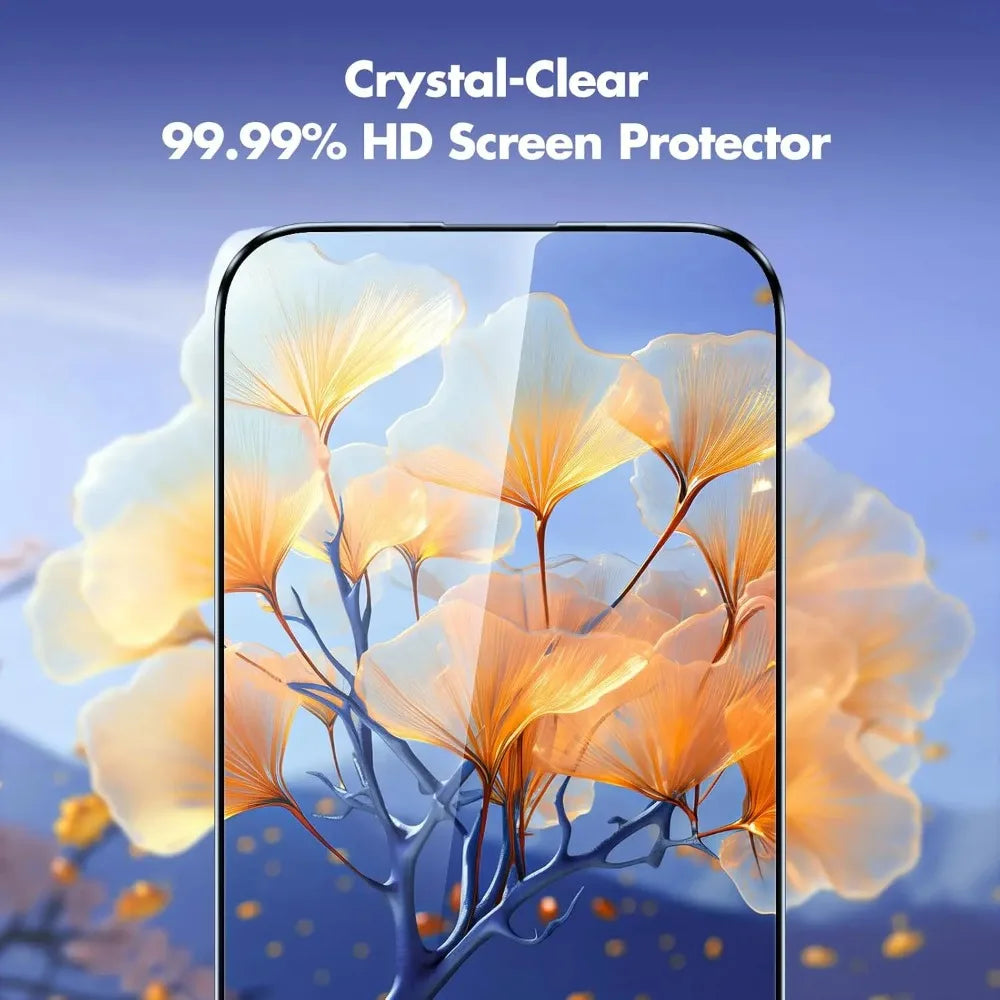5Pcs Ultra HD Screen Protector for iPhone 17 16 15 14 Pro Max Air 16e 15 Plus 13 12 11 Pro XR XS Max 9H Hardness Tempered Glass