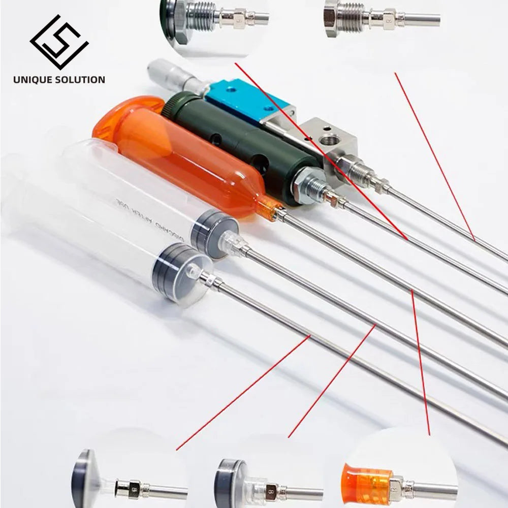 1Pc - 100mm or 150mm，200mm 300m 400mm Cannula Length Dispensing Needle (8G,10G,12G,14G...27G Optional)- Blunt Tip All Metal