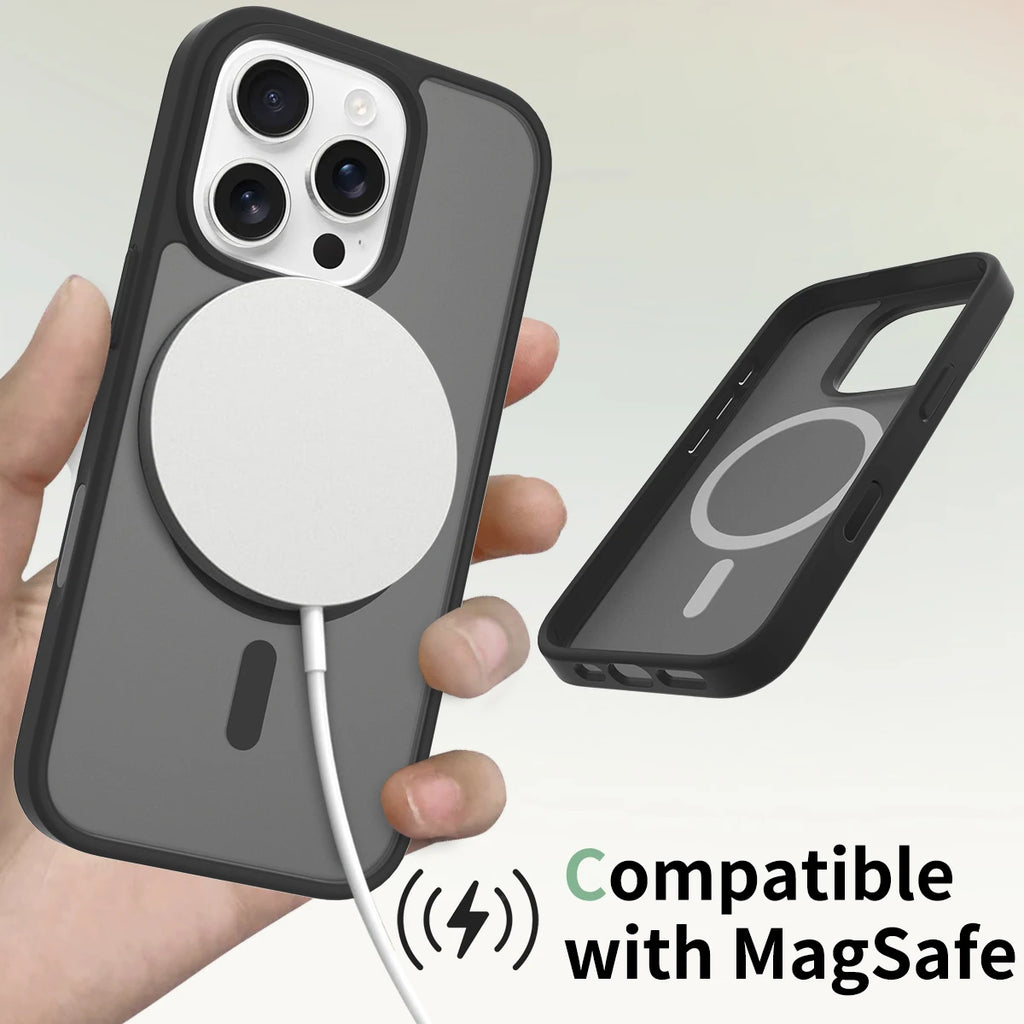 Magnetic Case with Camera Control Capture Button For iPhone 16 Pro Max Plus Magsafe Mag Safe 16Pro 16Plus Phone Cover Accessory