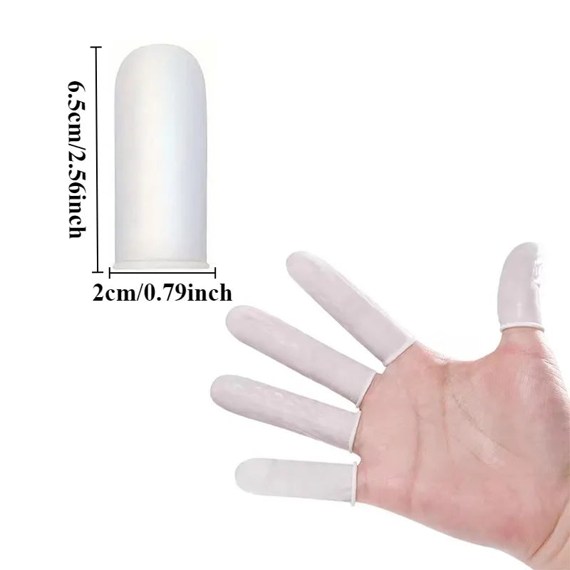100/200PCS Disposable Finger Cots Dust-proof Anti Slip Multi-purpose Durable Finger Cots Fingertip Cleaning Tools