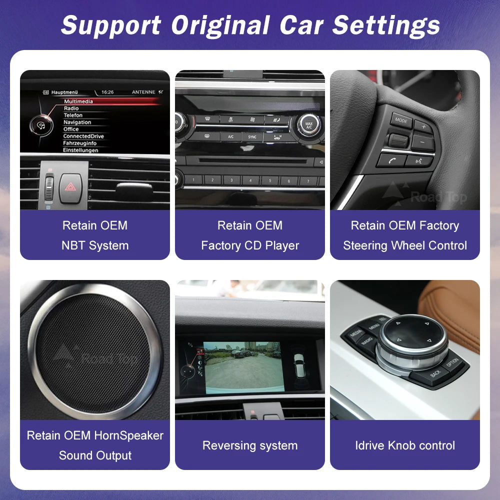 1920*720 Multimedia Touch Screen Wireless Carplay For BMW X3 F25 X4 F26 2014-2016 CIC NBT System Android Auto NBT System