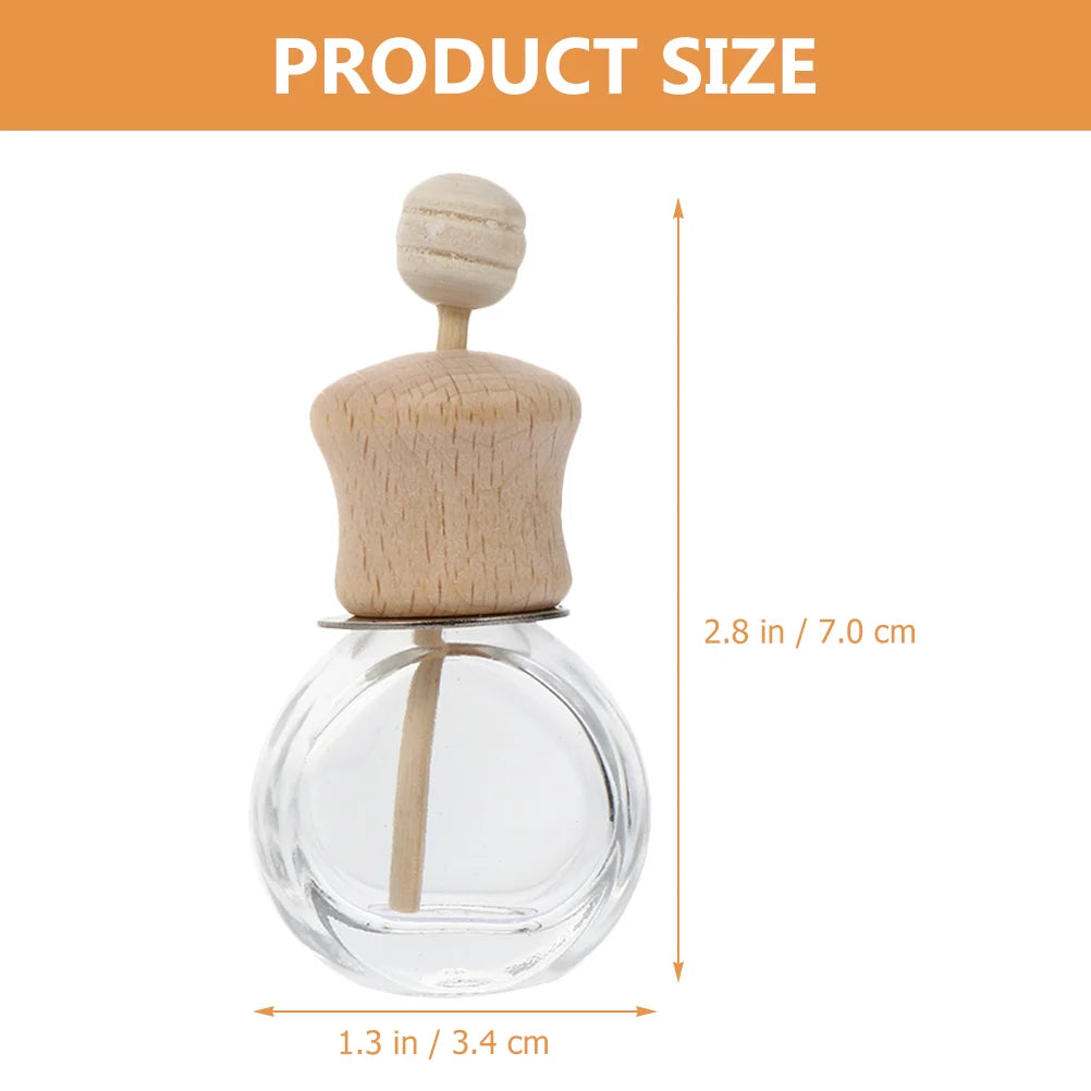 6Pcs Car Air Freshener Aromatherapy Bottle Scent Diffuser Compact Essential Oil Glass Holder Automotive Fragrance Accessories
