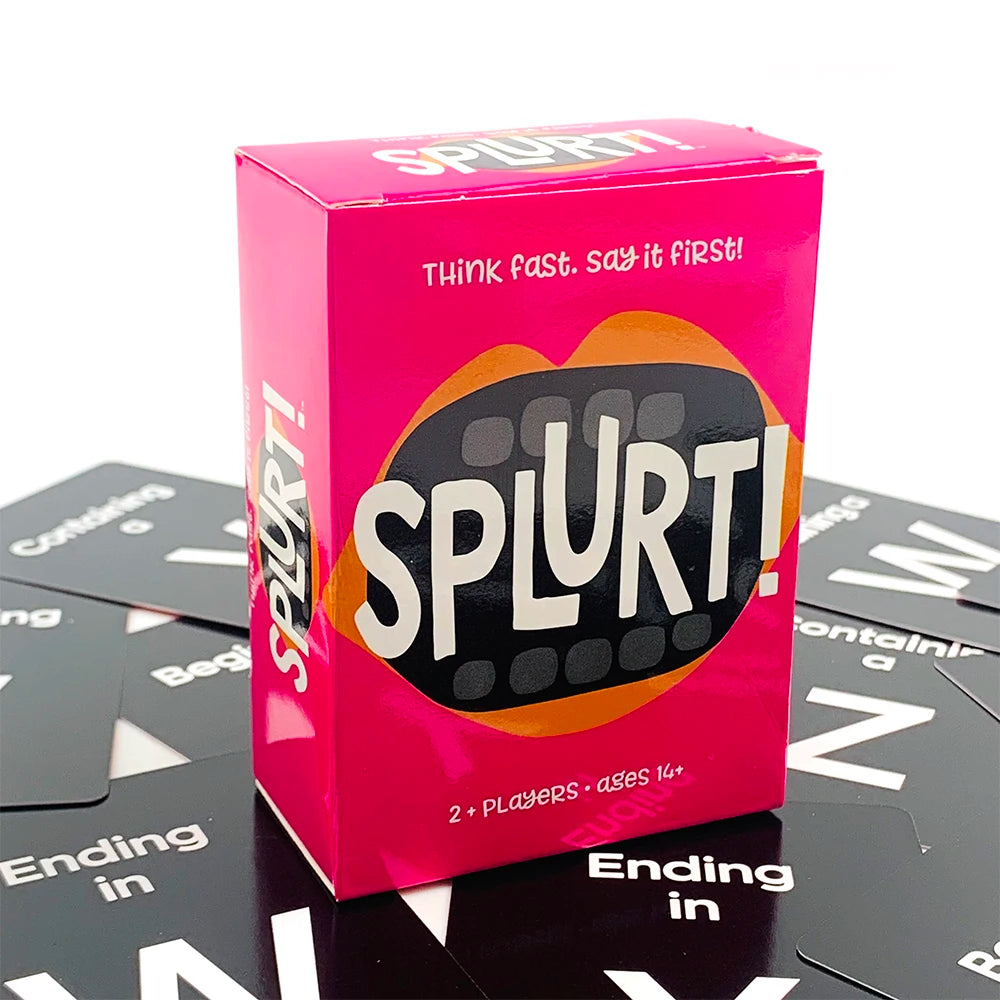 Splurt! Think Fast Say It First! Portable Party Card Travel Game Pink Board Game Birthday Gifts Family Gathering Game Cards