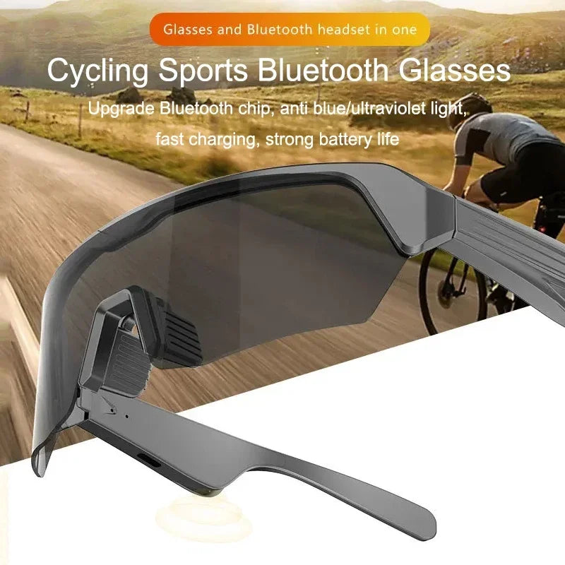 Bluetooth Smart Glasses Wireless Call Remote Headset Sunglasses Sports Driving Music Cycling Headphones UV Protection Sunglasses