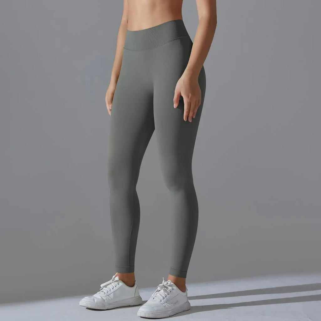 Outdoor Seamless Sports Leggings High Waist Quick-drying Yoga Running Fitness Pants Women's Peach Hip-lifting Leggings Sports