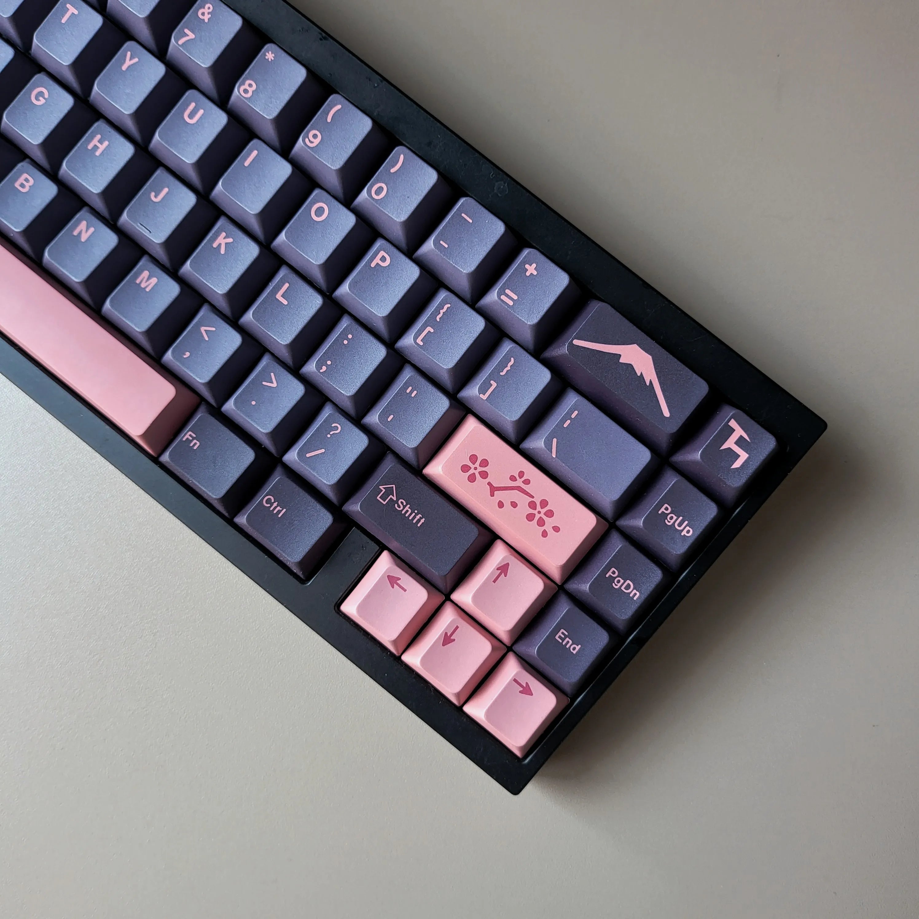 ES Spanish PBT Keycaps MOA Cherry Red Blue Samurai Night Sakura Morandi Dye Sub Keycap For ISO Layout Ansi Mechanical Keyboard