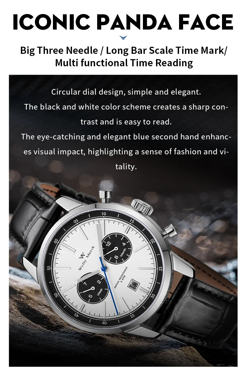 WM Watch Automatic Mechanical Watches Water Resistant Classic Casual Business Man Watch Welly Merck Watch WM138M
