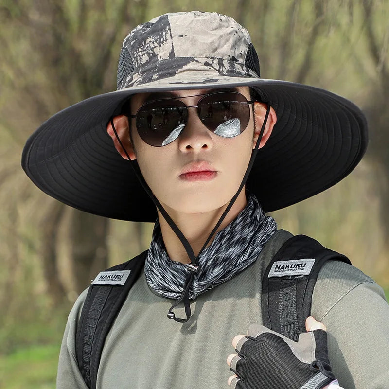 60-65cm Big Head Around The Hat Large Size Big Head Big Face Fat Large Sun Hat Male fisherman's Hat Sunscreen Cap
