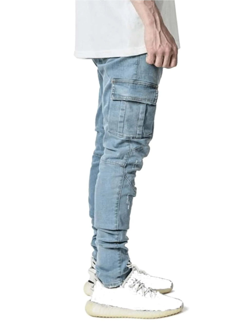 Kakan - High-end Slim Elastic Multi-pocket Leg Jeans, New Skinny Jeans K016-MGD8 In Europe and America
