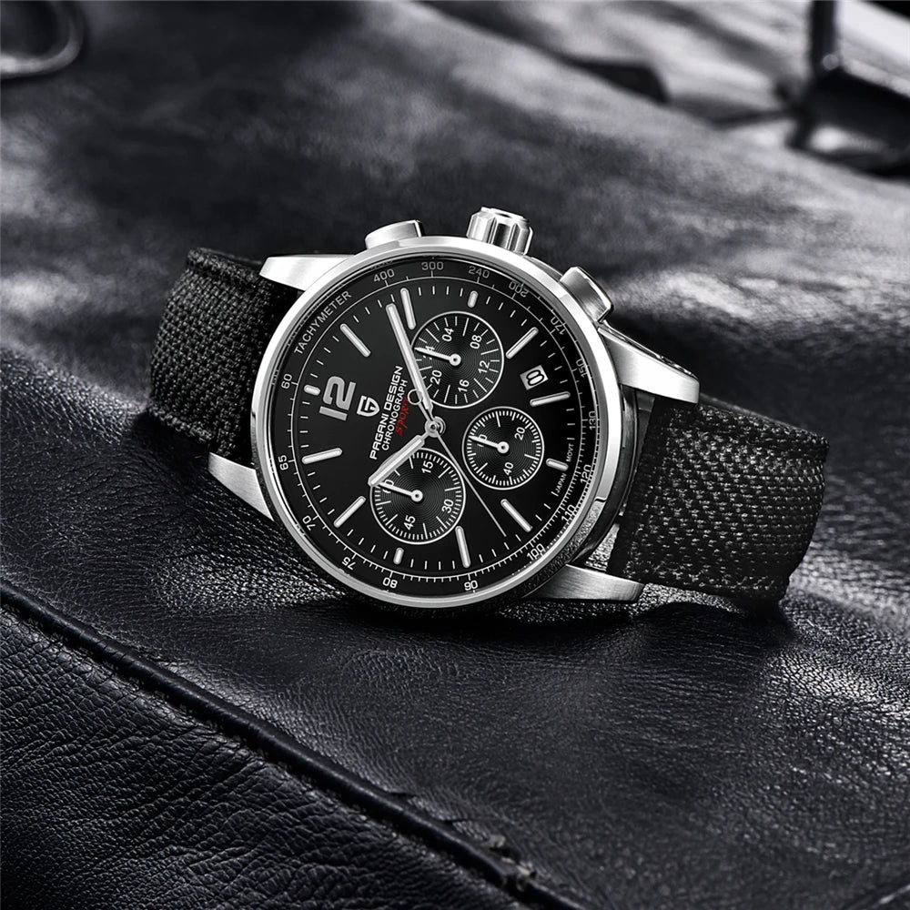 PAGANI DESIGN 2025 New Luxury Fashion Casual Men Quartz Watches VK63 100M Water Resistant Sapphire Glass Stainless Steel Watches