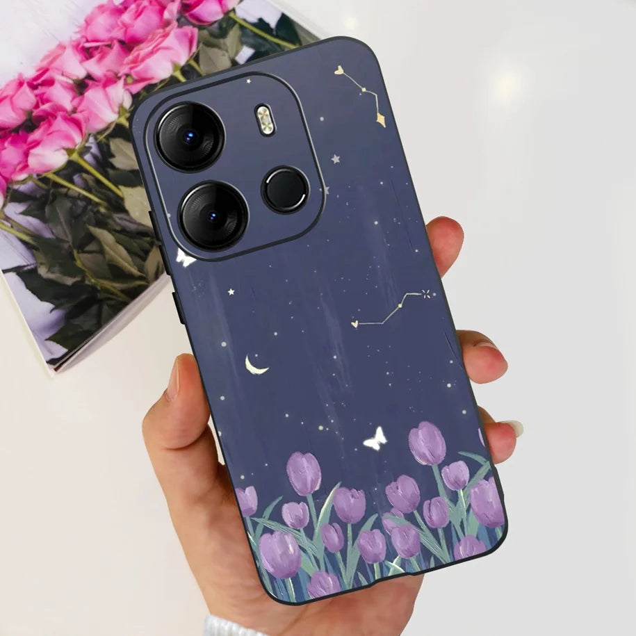 For Tecno Pop 7 Pro Pop7 Case Fashion Marble Soft Silicone Matte Coque For Tecno Spark Go 2023 Funda Pop7Pro BF6 BF7 BF7h Bumper