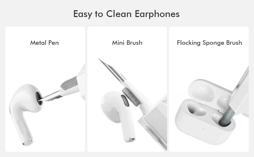 8 in 1 Cleaning Kit Computer Keyboard Cleaner Brush Earphones Cleaning Pen for  Headset IPad Phone Cleaning Tools Keycap Puller
