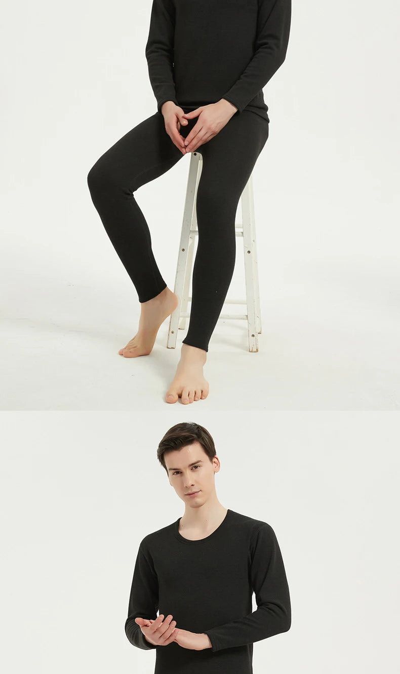Winter Thermal Underwear Set Men Women Thickened Keep Warm for Cold Weather Long Sleeve Thermos Underwear Bottoming Top Pants