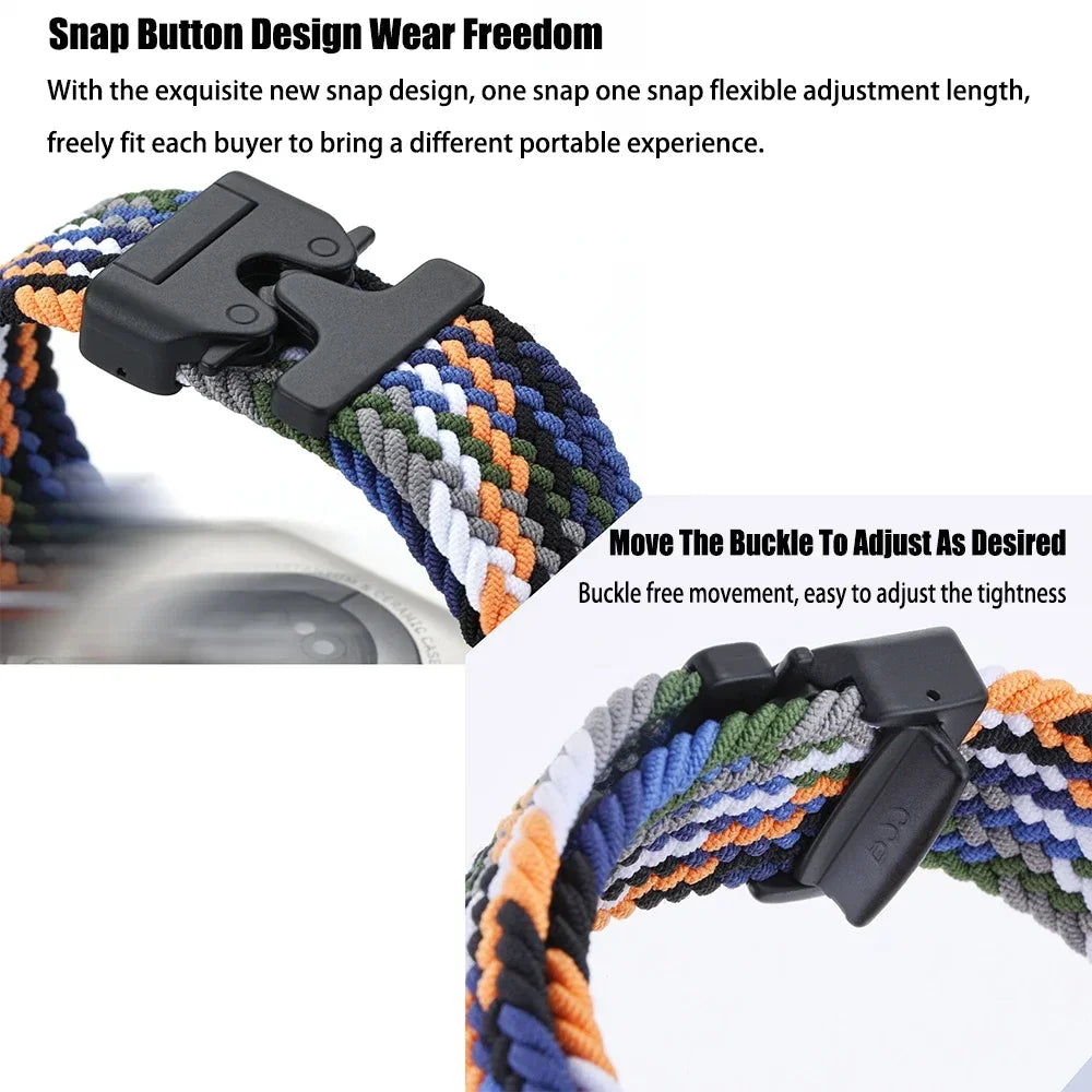 20mm 22mm Straps For Galaxy Watch 7/FE/6/5/pro/4/Classic/active 2/Gear s3 Parachute Bracelet correa Huawei watch GT 2 3 4 5 Band