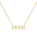 LinkerLove S925 Sterling Silver Mama Letter Pendant Necklace for Women 18K Gold Plated Mothers Day Party Trendy Jewelry Gifts
