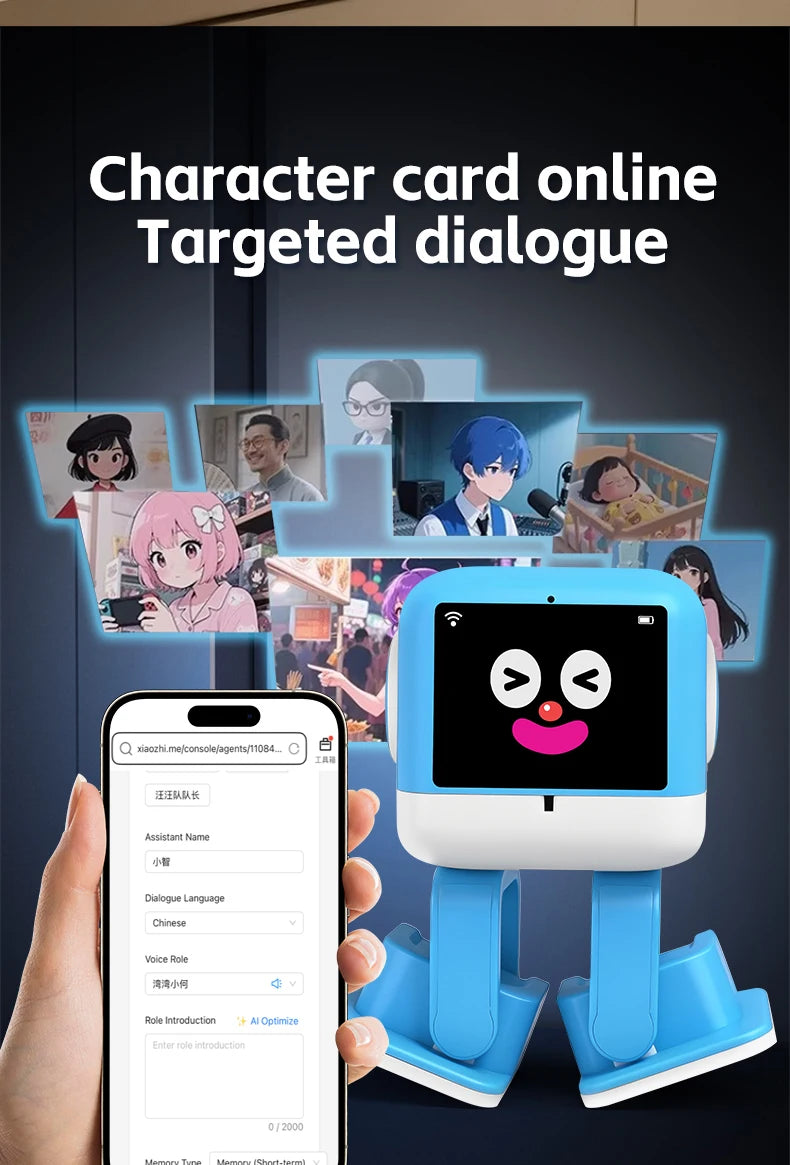 Smart AI Robot WiFi Early Education Toys for Children Speech Recognition & Voice Interactive Educational Learning Machine