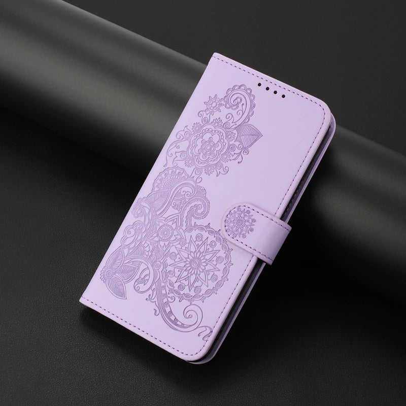 For Xiaomi Redmi 13 Case Paisley Leather Flip Stand Case on For Ximi Redmi13 Wallet Cover For Xiaomi Redmi 13C Phone Cover Coque