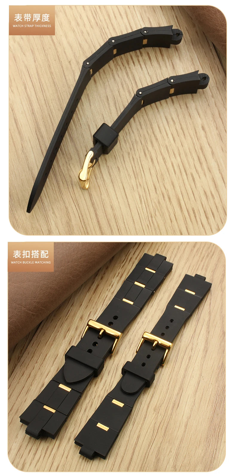 Rubber Watch Strap For Bulgari with Convex Interface Men's and Women's Soft and Comfortable Watch Accessories 21x8mm 24x8mm
