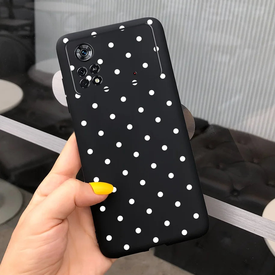 Cute Love Heart Phone Case For Xiaomi Poco X4 Pro 5G Cover Soft Silicone Matte Funda For Xiaomi Poco X4 M4 Pro 4G 5G Bumper 2022