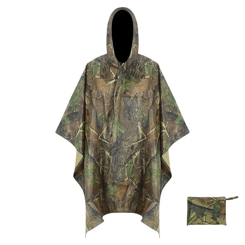 Outdoor Windproof Waterproof Multifunctional Three in One Outdoor Rain Shelter Hiking Cycling High-quality Adult Raincoat