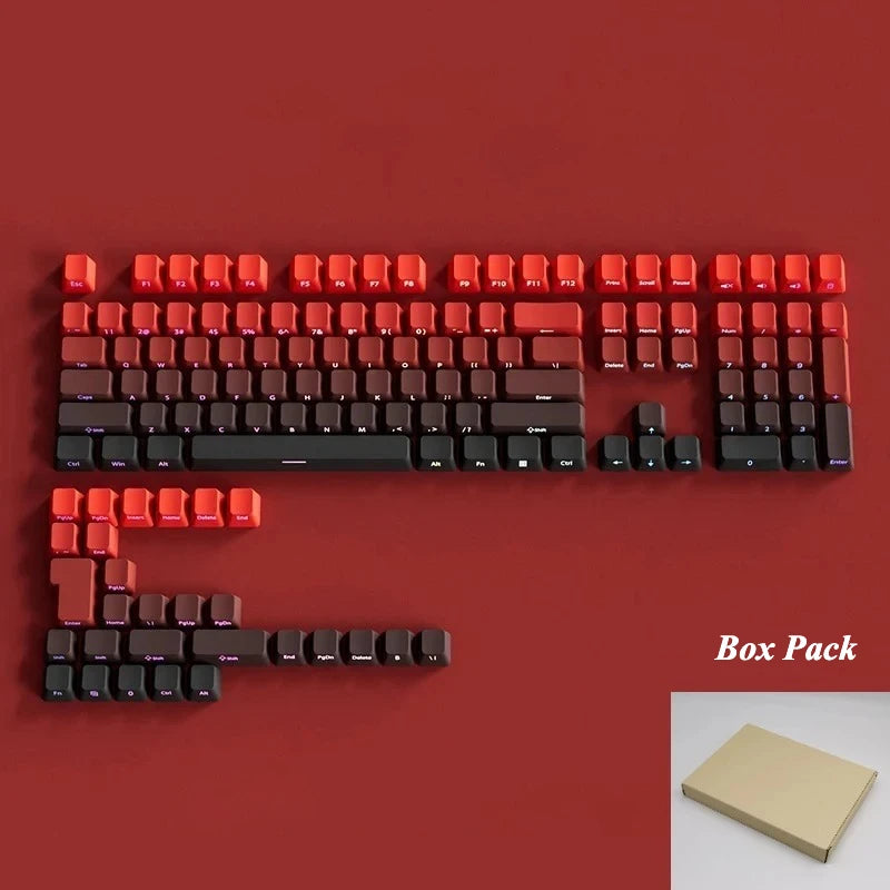 Gradient Keycaps 134 Keys OEM Profile PBT Double Shot Keycap For MX Switch Gaming Mechanical Keyboard Side Printed RGB Key Caps