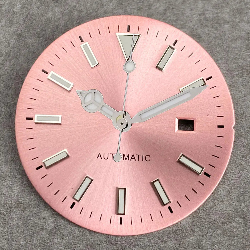 24.5mm Mother of Pearl Shell Dial Roman Diamond Sunburst Watch Dial Hand Fit NH05A NH05 Watch Movement Ladies Watchmaker Tools