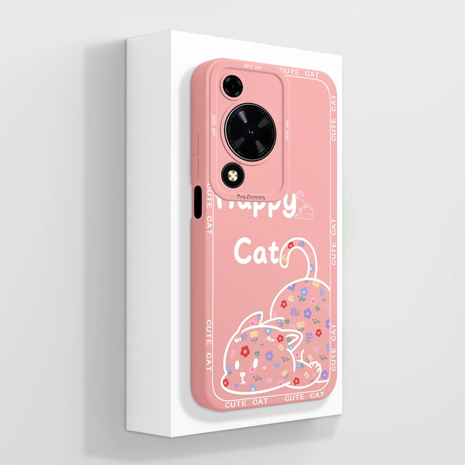 Case For Huawei Nova Y72 Cute Design Phone Cover Camera Protector Soft Liquid Silicone Funda Models MGA-LX3 Protective Bumper