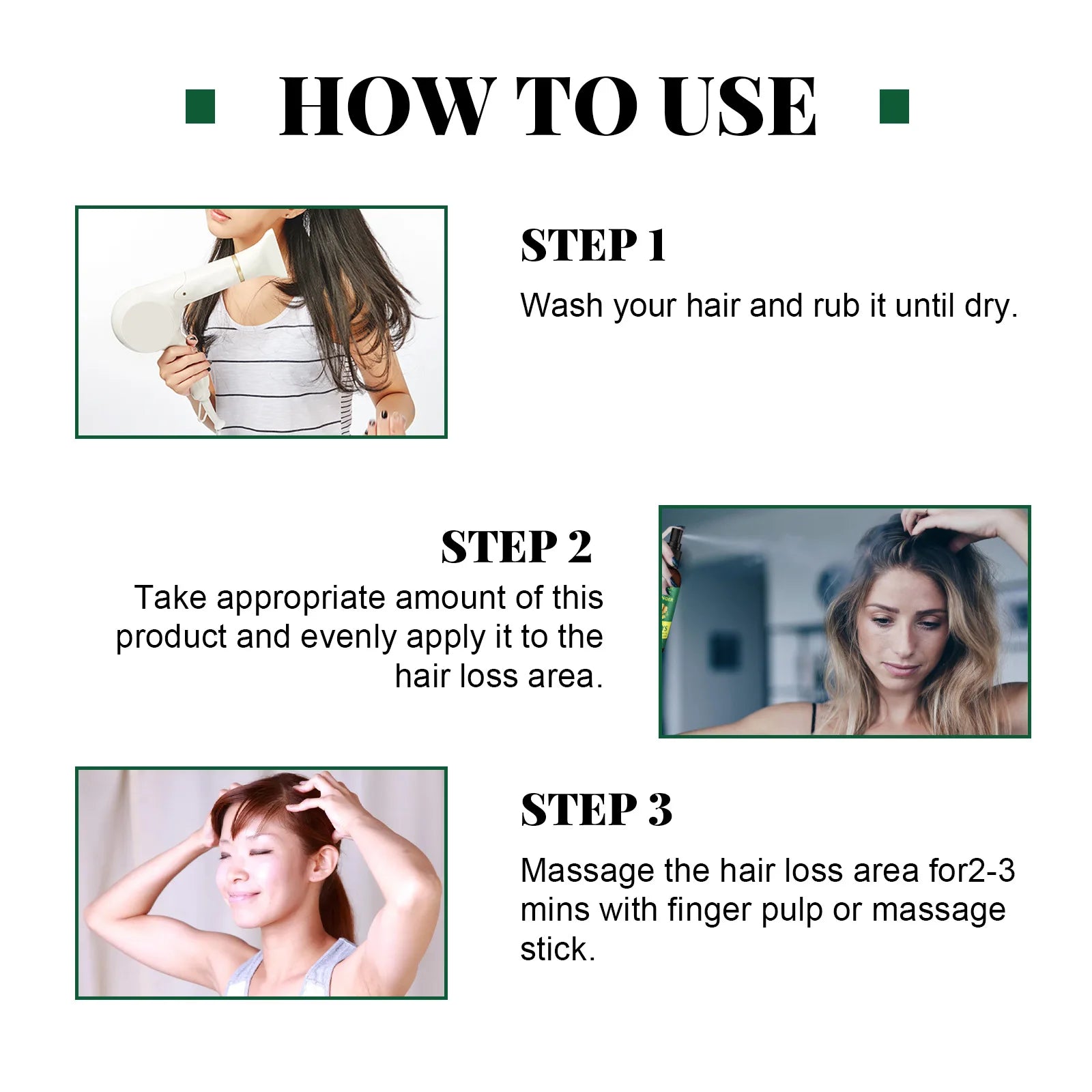 Ginger Hair Growth Spray 7 Day Rapid Hair Repair Strengthening Hair Massage Scalp Improve Frizz Unisex Hair Conditioner