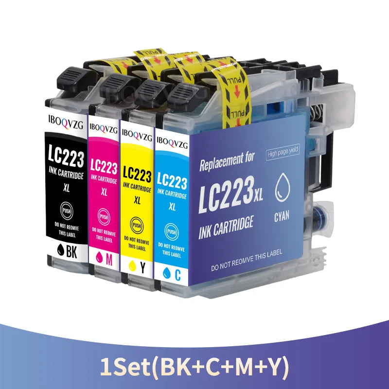 IBOQVZG Printer Cartridge Compatible For Brother LC223 LC221 Ink Cartridge MFC-J4420DW J4620DW J4625DW J5320DW J5620DW Printer