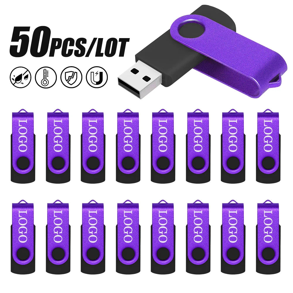 Custom Logo 50pcs/lot Pendrive 128MB 4GB 1GB Memory Stick 4GB 16GB Photography Gifts USB 2.0 Flash Pen Drive 512MB Cle Udisk