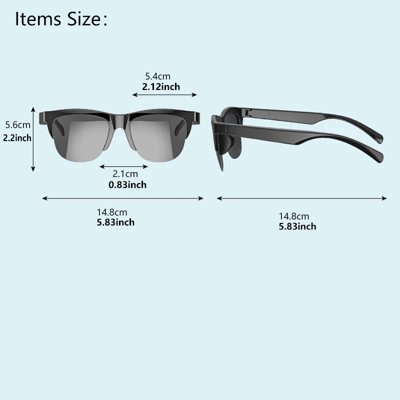 F06 Bluetooth Smart Glasses Technology Audio Call Remote Headset Sunglasses Sports Driving Music Earbuds Headphones