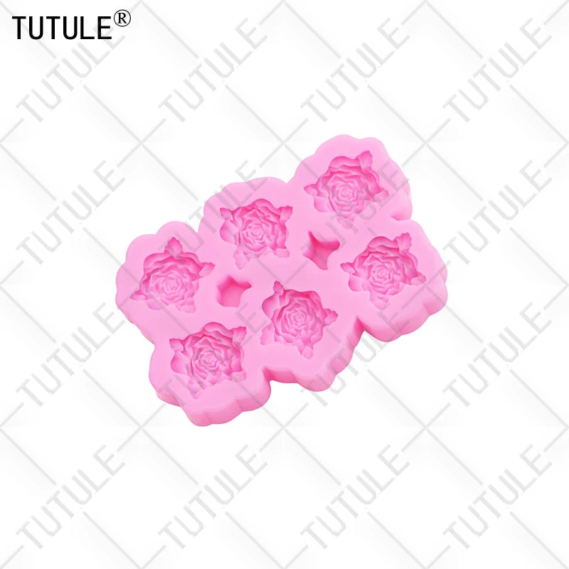 peony flower DIY resin phone case Clay mold 3D peony flower Resin Accessories Silicone Molds flower Chocolate  Fudge Cake Mold