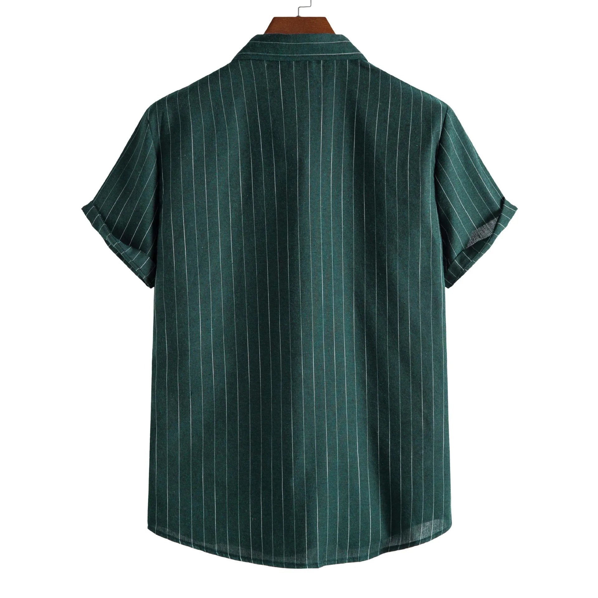 2026 Men's Striped Shirts Fashion Holiday Style Short Sleeve Casual Shirts Comfortable Loose Street Tops Men Summer Basic Shirts