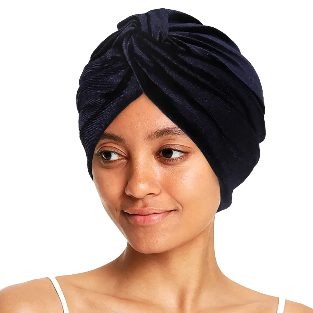 New Women Velvet Turban Hat Muslim Twist Solid Color Hijab Chemo Cap Head Wrap Headscarf Beanies Bonnet Headscarf Turbante Mujer